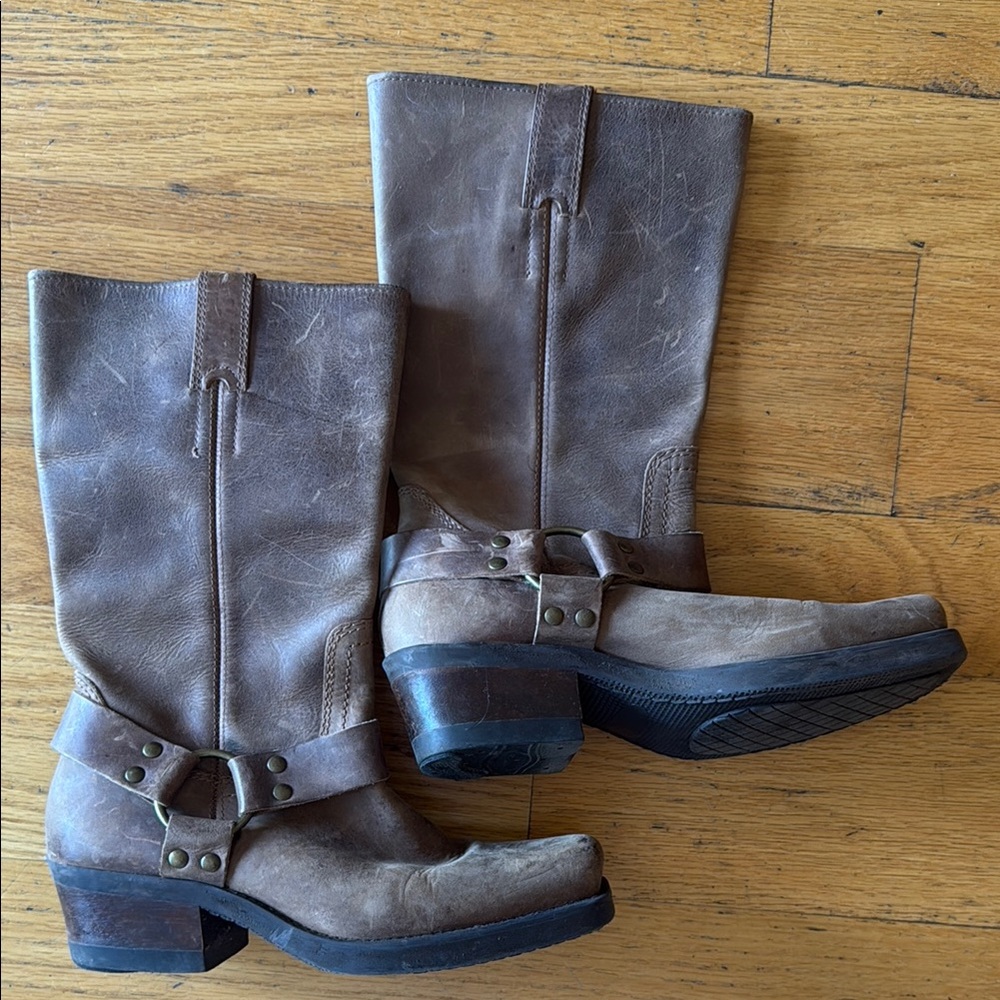 Brown Leather Western Boots